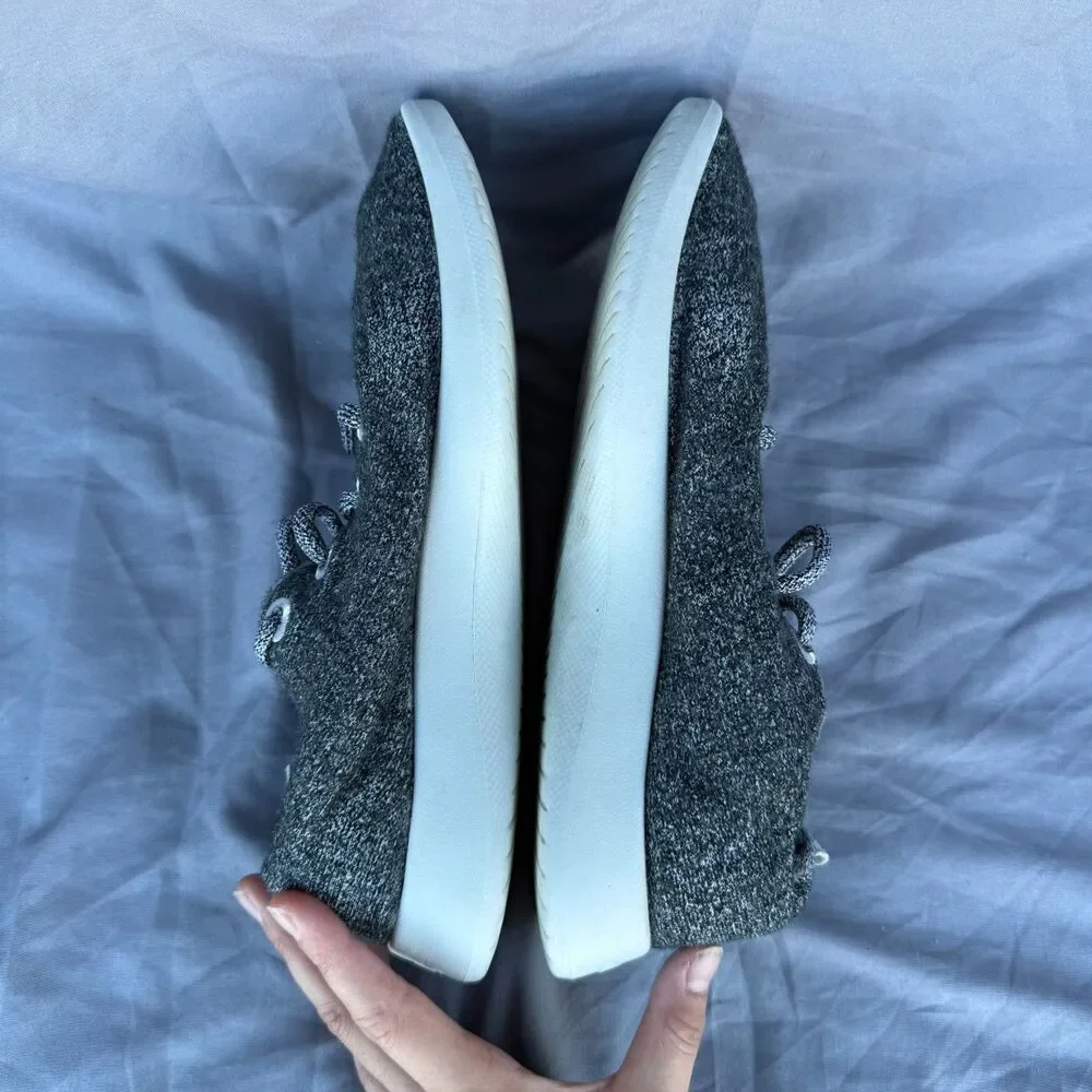 Women’s 9 AllBirds‎ Wool Runner Running Shoes Natural Grey White Merino Wool